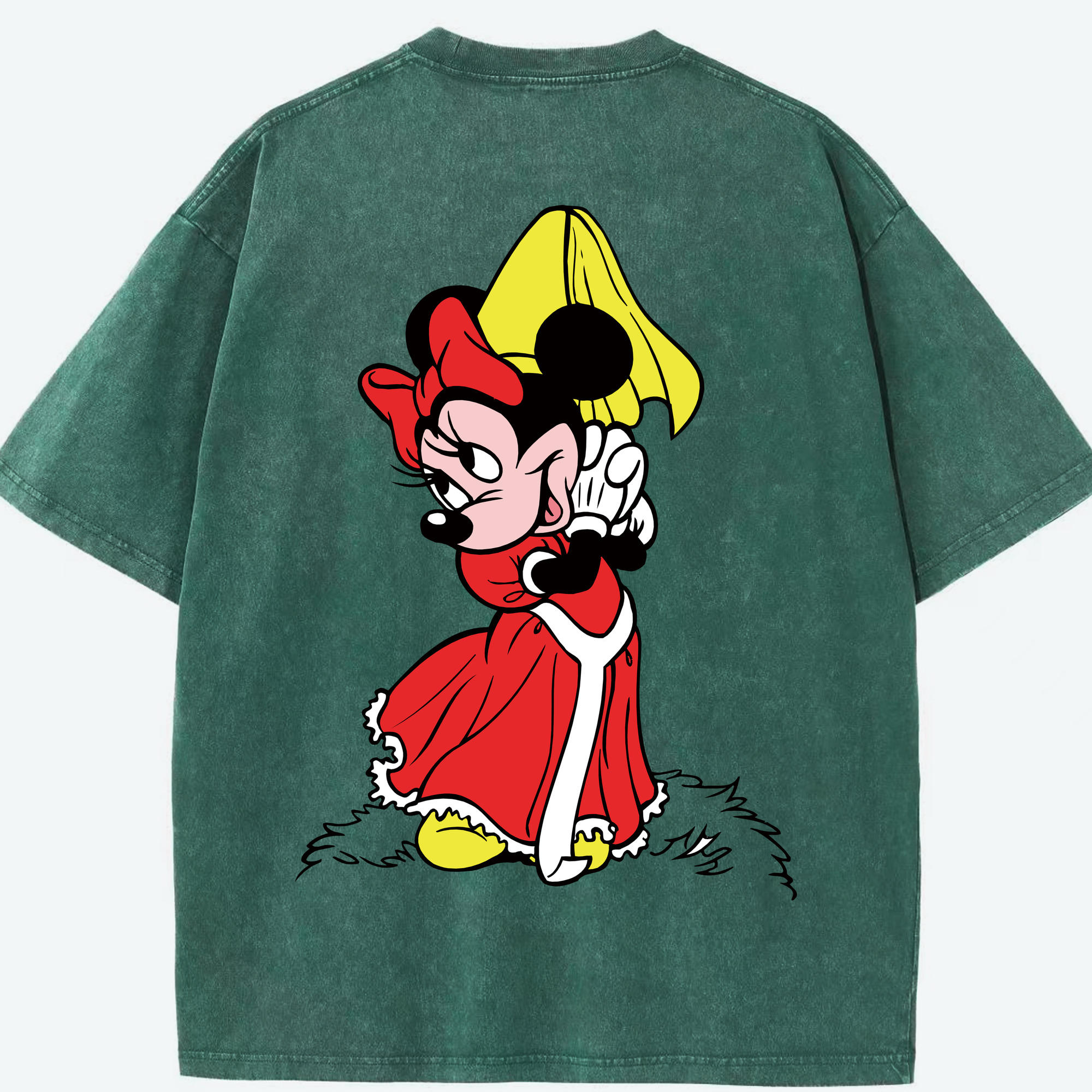 （画像用） ミッキーマウス Mickey Mouse 綿100% ヴィンテージ風 半袖Tシャツ（背面プリント）